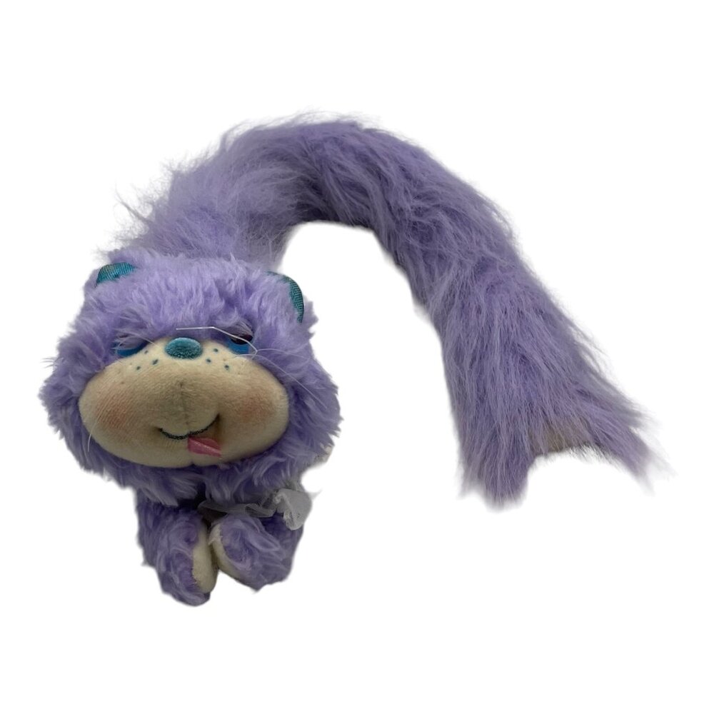 Vintage 1986 Kenner Furrever Friends Posietail Purple Kitten Kitty Cat Plush